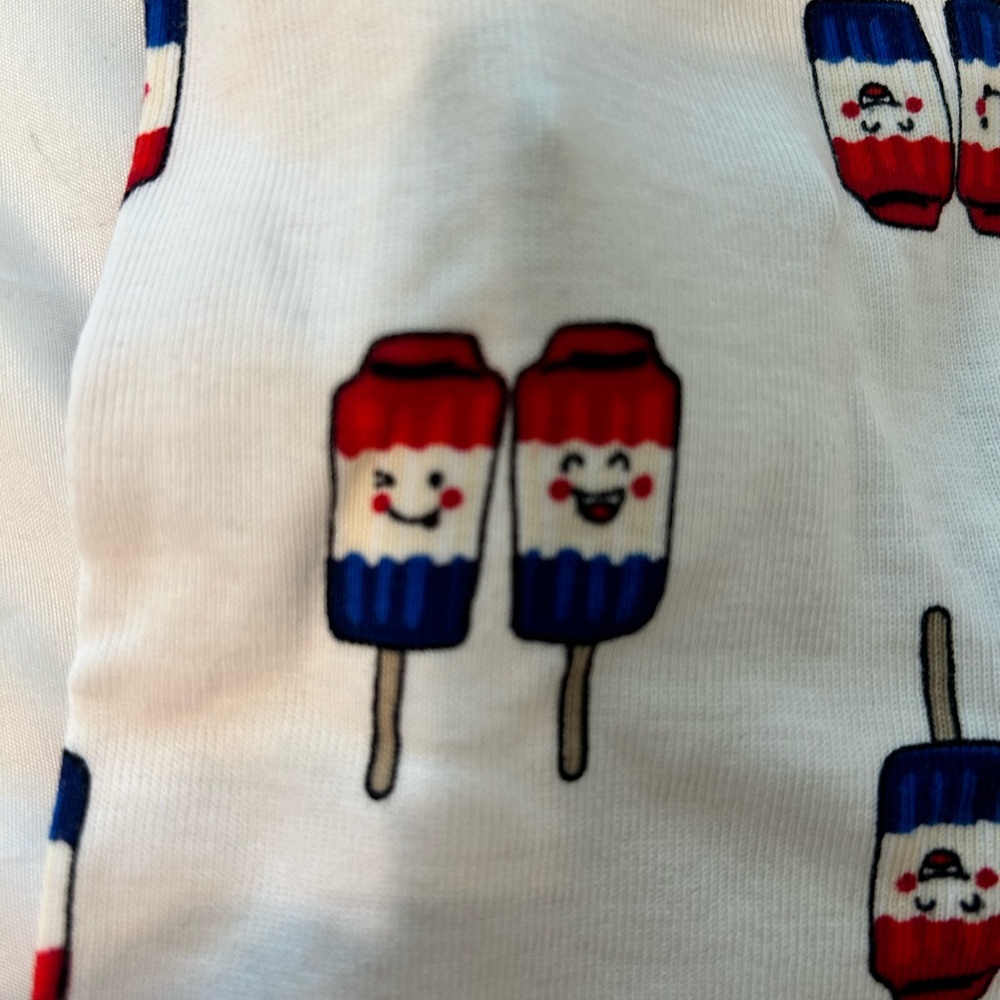 Hanna Andersson Red, White & Blue Bodysuit with Patriotic Pop Design - Picture 3 of 3